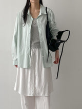 Pastel Poplin Cotton Over Fit Shirt