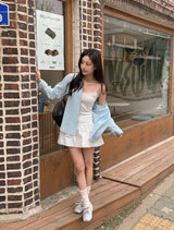 Cozy Lace Rib sleeveless (3color)