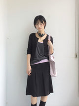 Fringe Button Wrap Skirt