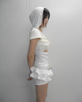 FRILL MICRO PANTS (WHITE)