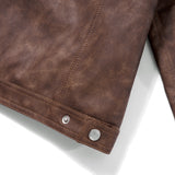 HADES BROWN WAX BIKER JACKET