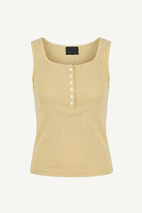 Button ribbed sleeveless