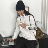 Tvan y2k トラック オーバーサイズ フィット セミジップアップ スウェットシャツ