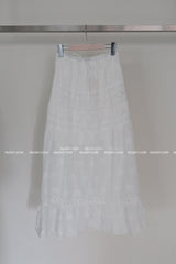 eyelet cancan maxi long skirt