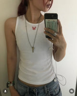 Horse sleeveless T (White)