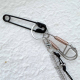 Wire Form Fishbone Charm Keychain