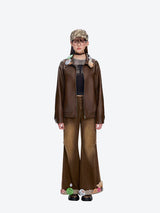 13DE MARZO Badge Leather Jacket