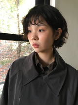 ベルテッド トレンチ ハーフ コート (2color)