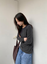 26SS★ [BAONHAUS]リングチレイヤードスパンラウンドTシャツ