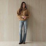 Half-Zip Sweatshirt_Beige