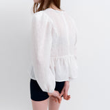 Puff Sleeve Blouse White