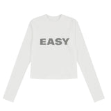 Easy シアーロングスリーブ - ホワイト