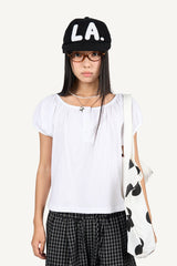 LA Boucle Lettering Flat Ball Cap