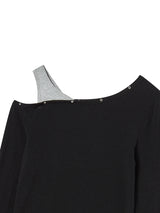 アイレットオフショルダー L/S (BLACK)