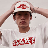 RIDE WITH THE TIDE EMBROIDERED CAP_IVORY