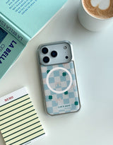 [MADE]四つ葉のクローバー シルバーエポキシ MagSafe iPhoneケース