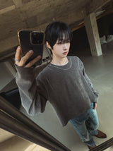 Quro Necklace Ribbed Tee