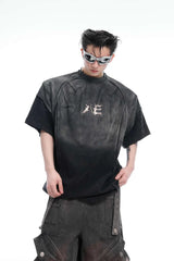 ビンテージウォッシュドグラディエントコットンTシャツ