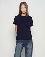 26SS WOMAN スパングルロゴ半袖Tシャツ