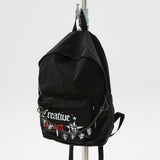 Funky Artist Pocket Basic Backpack _ Black