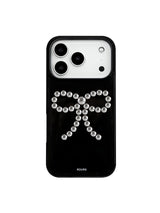 リボン スタッド ケース (black)
