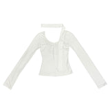 Muffler v neck T