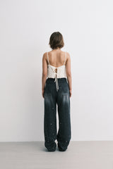 ss cubic pants (black)