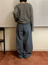Belted cotton pants
