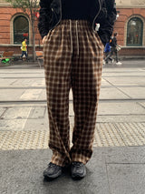 ビノチェックベンディングウエストパンツ