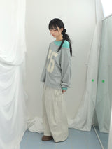 Numbering loose sweatshirt