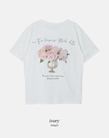 アンティークガーデングラフィック半袖Tシャツ(2color)