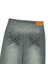 DOUBLE CAT WASHED DENIM GREY