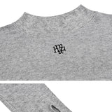 ロゴステッチウールモックネックウォーマーTシャツ