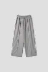 pintuck wide track pants 