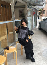 MESH SHIRRING TOP