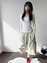Conti Pig Ropeside Wide Bermuda Pants 3Color