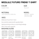 フューチャーフレンド スリムフィット Tシャツ キャンディピンク