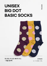[3PACK] 1507 UNISEX DOT BASIC SOCKS - big dot purple colorpack