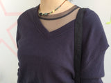 see-through frill sleeveless