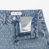 4パートデストロイドドットデニムパンツ code 21102