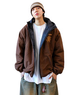Oversized Two-Way Washed Puffer Jacket (6oz)