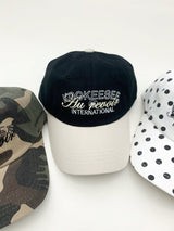 ツートーンビンテージウォッシングボールキャップ (Black/Ivory)