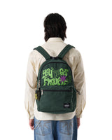 Printed Twill Pocket Backpack (Green)