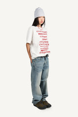 リッチ クラック プリント Tシャツ