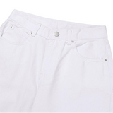 [SET UP가능]コットンセミワイドデニムパンツ(2color)