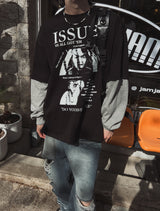 メイク配色 レイヤード 長袖 (3 color)