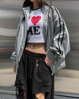 I love raglan crop short sleeve