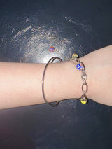 Silver minimal bangle bracelet