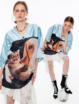 インストック | アイラブホワイトドッグ＆キャットオーバーサイズTシャツ