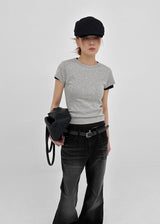 [MADE] Pobello Basic Round-Neck Short Sleeve Top